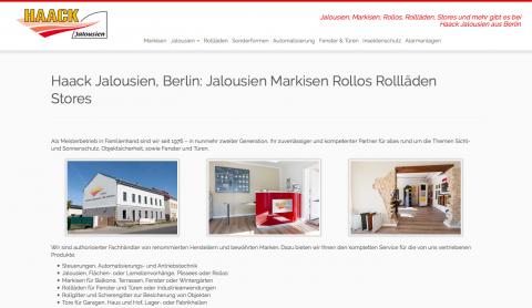 Haack Jalousien -  in Berlin in Berlin