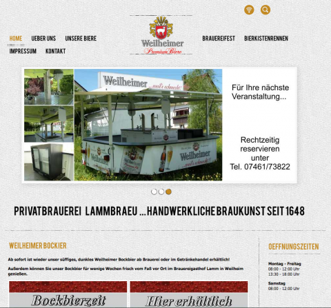 Privatbrauerei Lammbräu -  in Rietheim-Weilheim in Rietheim-Weilheim