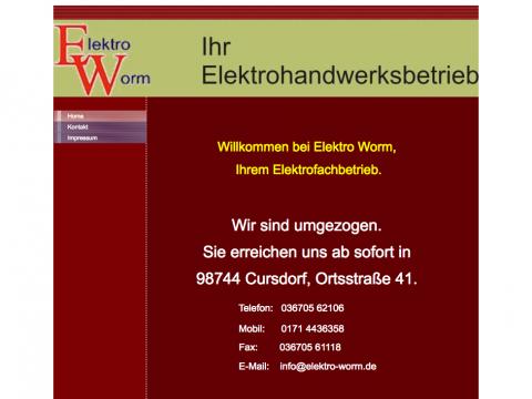 Elektro Worm -  in Cursdorf in Cursdorf