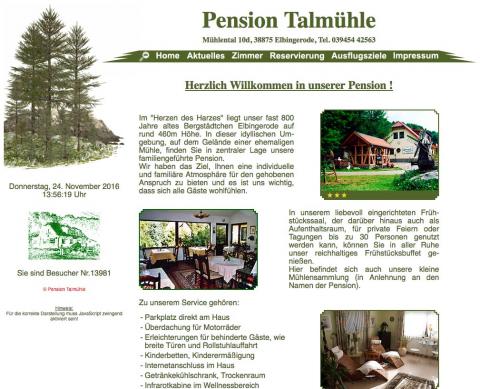 Pension Talmühle - Pension in Elbingerode (Harz) in Elbingerode (Harz)