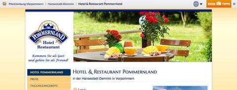 Hotel und Restaurant Pommernland in Demmin in Demmin