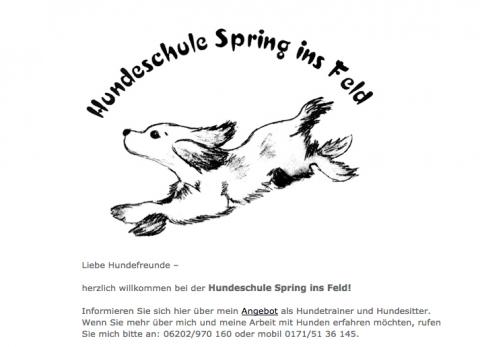 Hundeschule Spring ins Feld -  in Oftersheim in Oftersheim