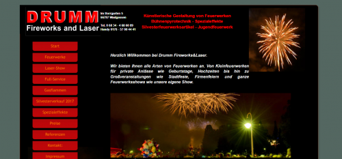 Firmenprofil von: Atemberaubende Lasershows von Drumm Fireworks und Laser im Saarland